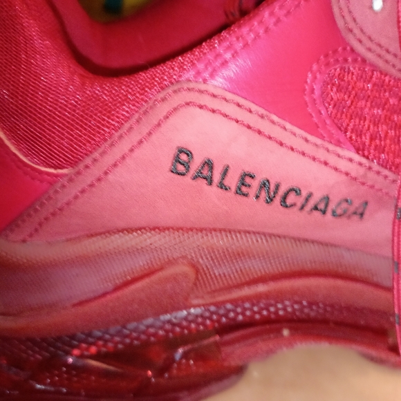 Balenciaga Triple S Burgundy  Footwear - Picture 1 of 16